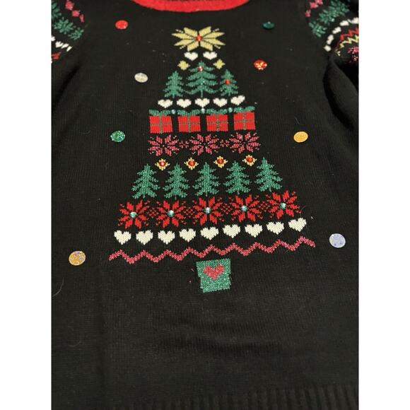 Christmas Sweater Plus Size 1x Tree Holiday Ugly Sweater Party Festive Christmas - Picture 4 of 9